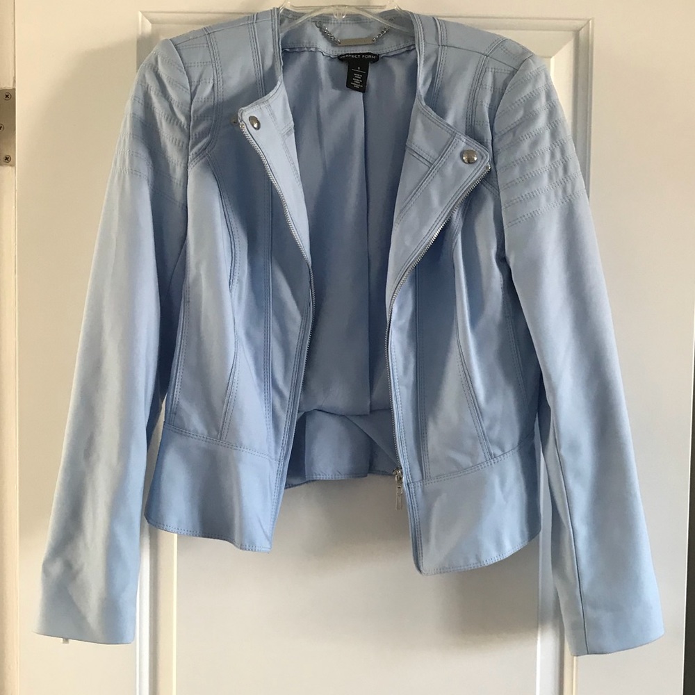 White House Black Market baby blue jacket